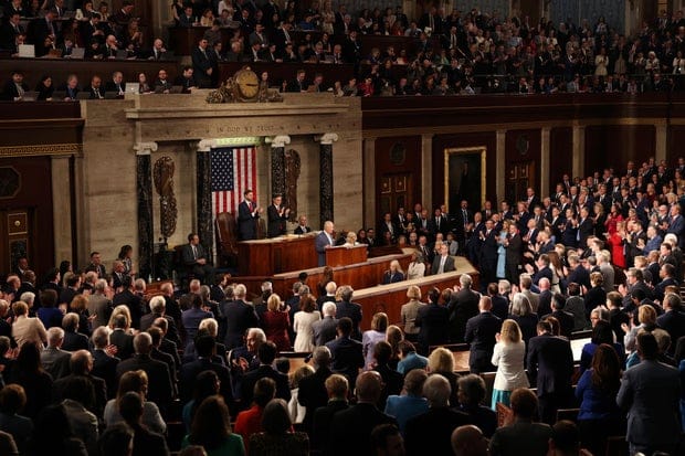 King Charles III addresses a joint meeting of Congress at the U.S. Capitol in Washington, D.C., on April 28, 2026. 