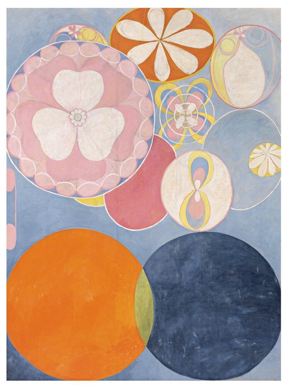 The Ten Largest, n°2 (Childhood), 1907, ขนาด 315× 234 ซม., HaK103. ได้รับความเอื้อเฟื้อจากมูลนิธิฮิลมา อัฟ คลินต์
