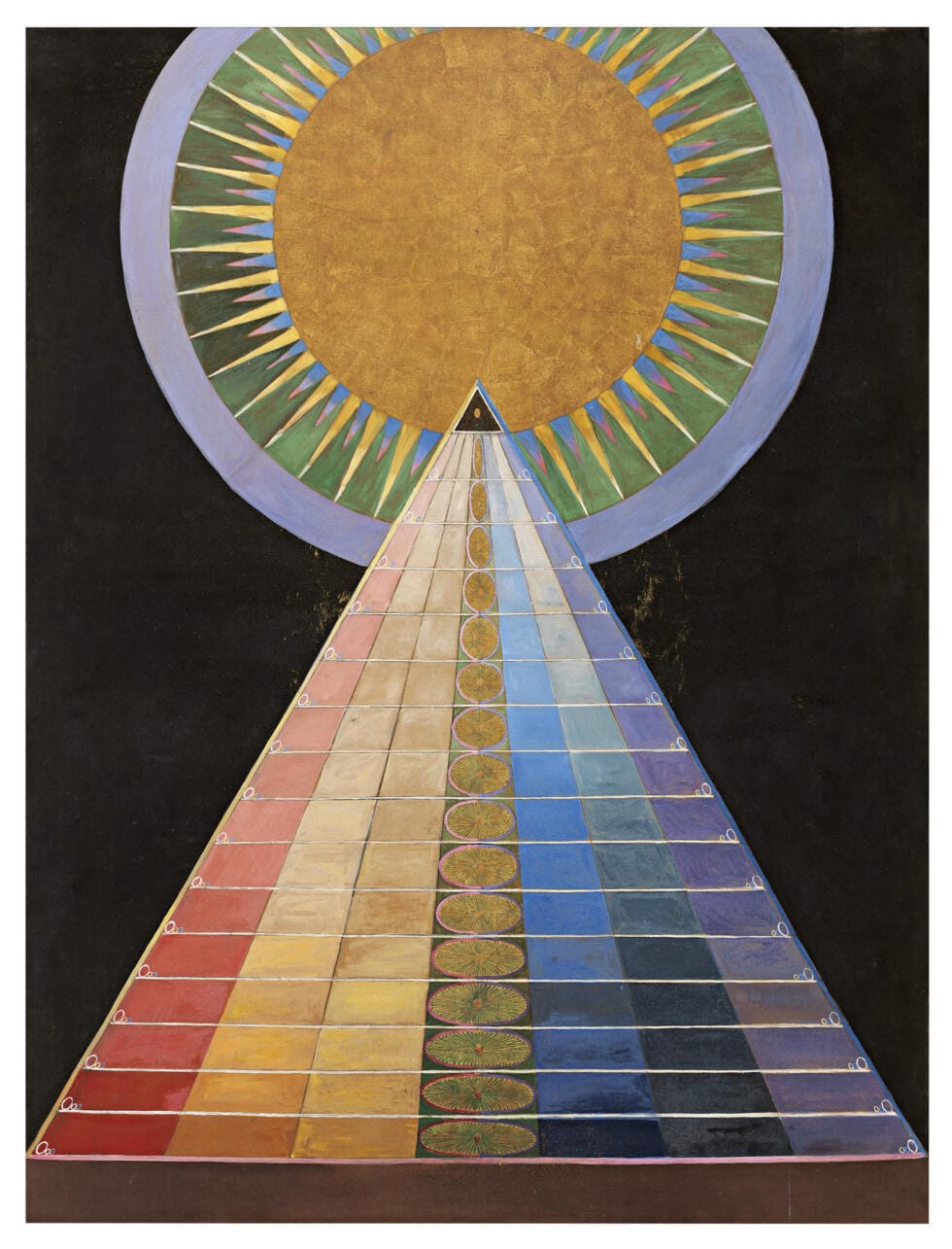 Altarpiece, No. 1, 1915, สีน้ำมันและทองคำเปลวบนผ้าใบ, 237.5 × 179.5 ซม., HaK187