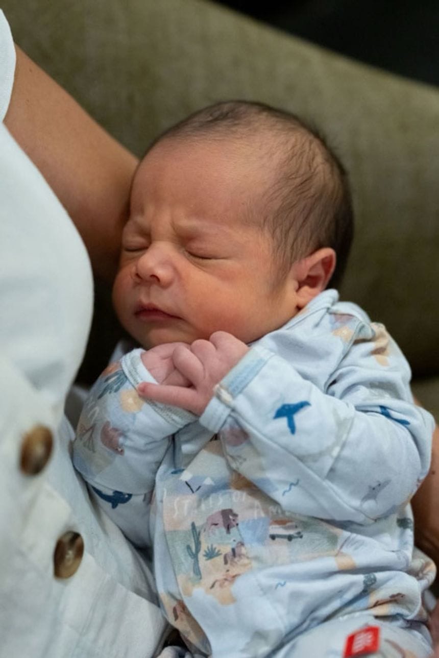 Vance announced the birth of their son on Sunday.