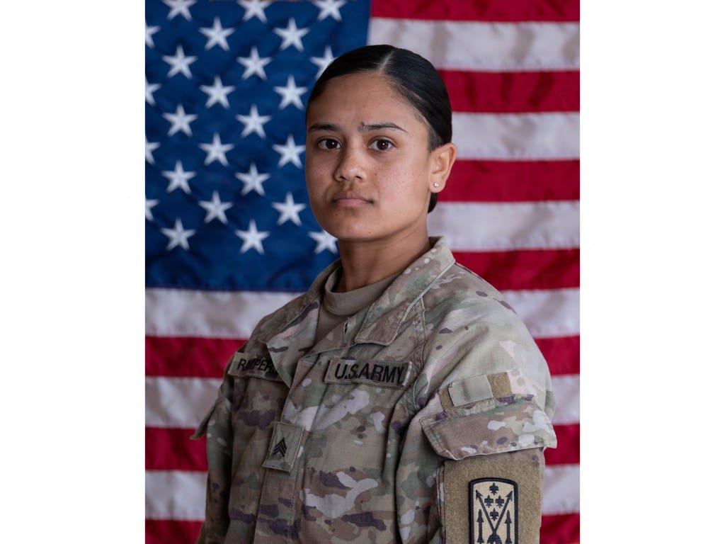 ภาพจ่าสิบเอกแองเจิล แรมเพอร์แซด (Angel Rampersad) วัย 28 ปี จากโอโซนพาร์ก นิวยอร์ก