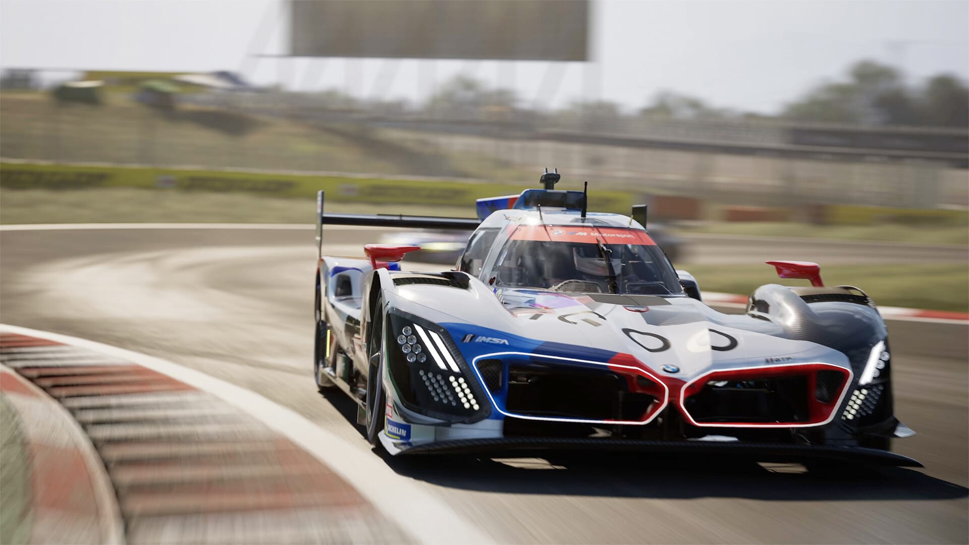 A car on a race track