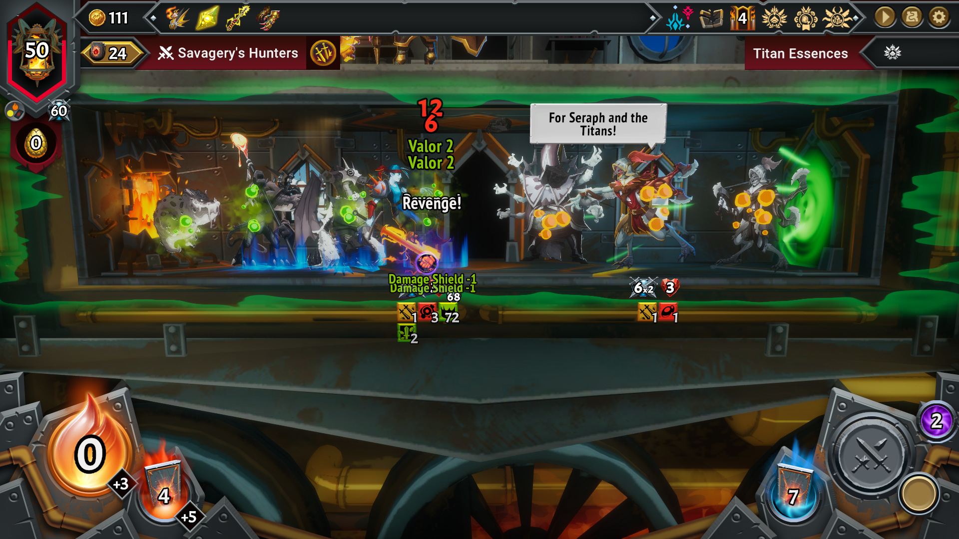 A train battle in Monster Train 2