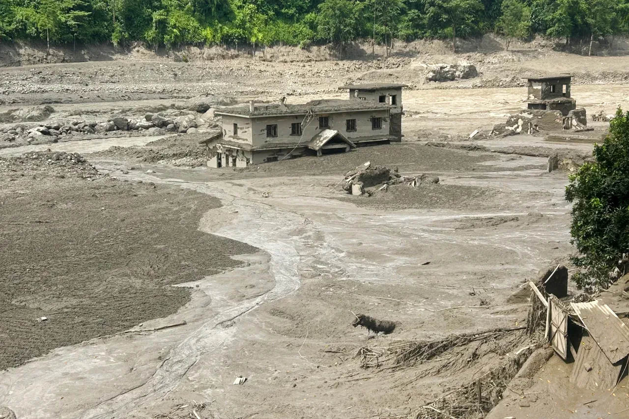 Scene of the deadly flooding in Nepal