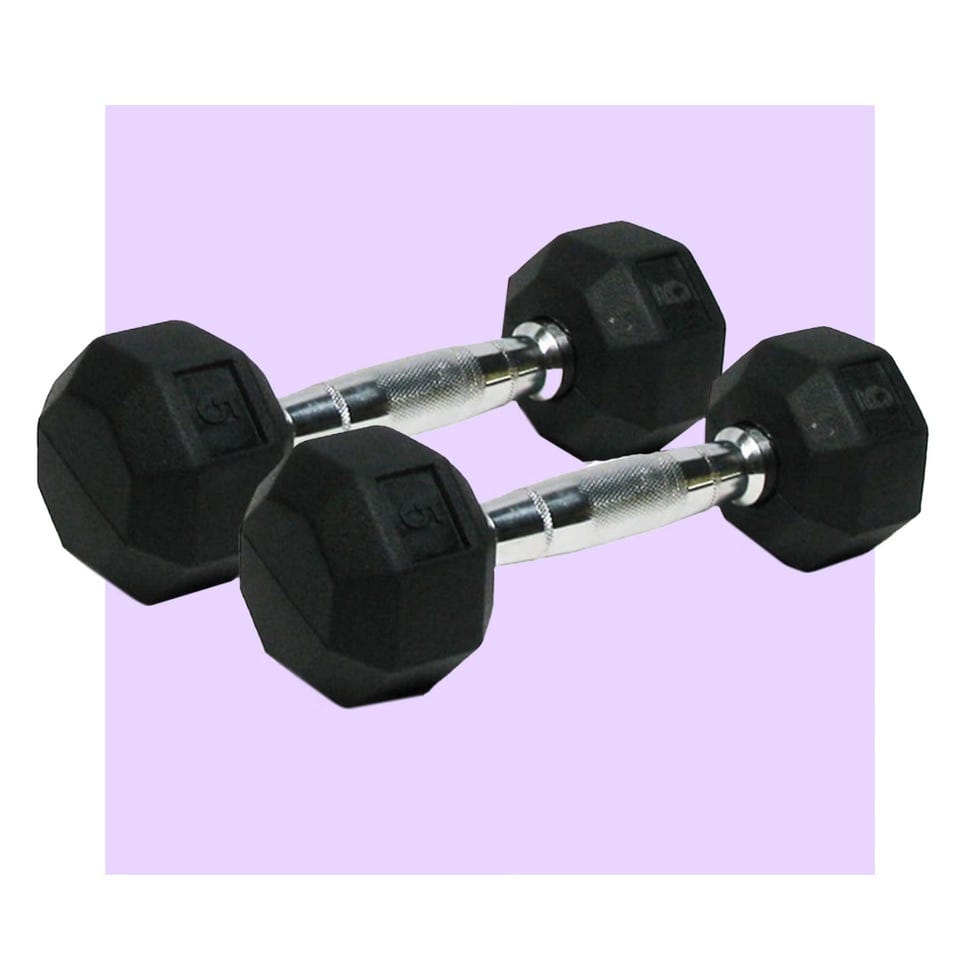 SPRI Deluxe Rubber Dumbbells