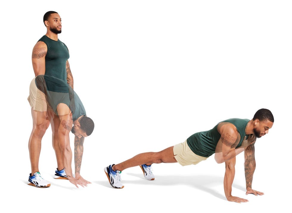 ท่า Plank Walkout to Shoulder Tap