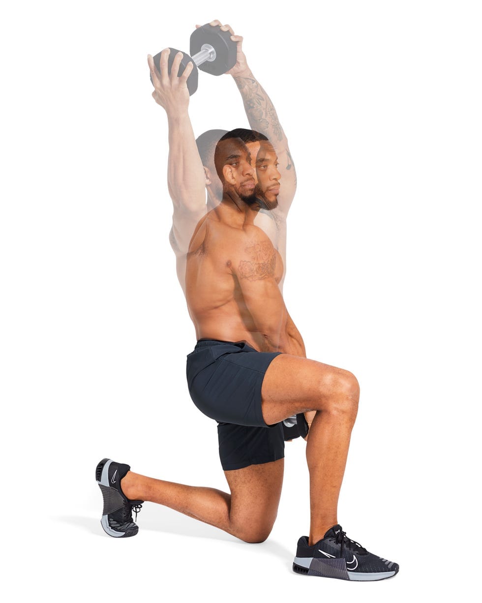 ท่า Half-Kneeling Dumbbell Chop