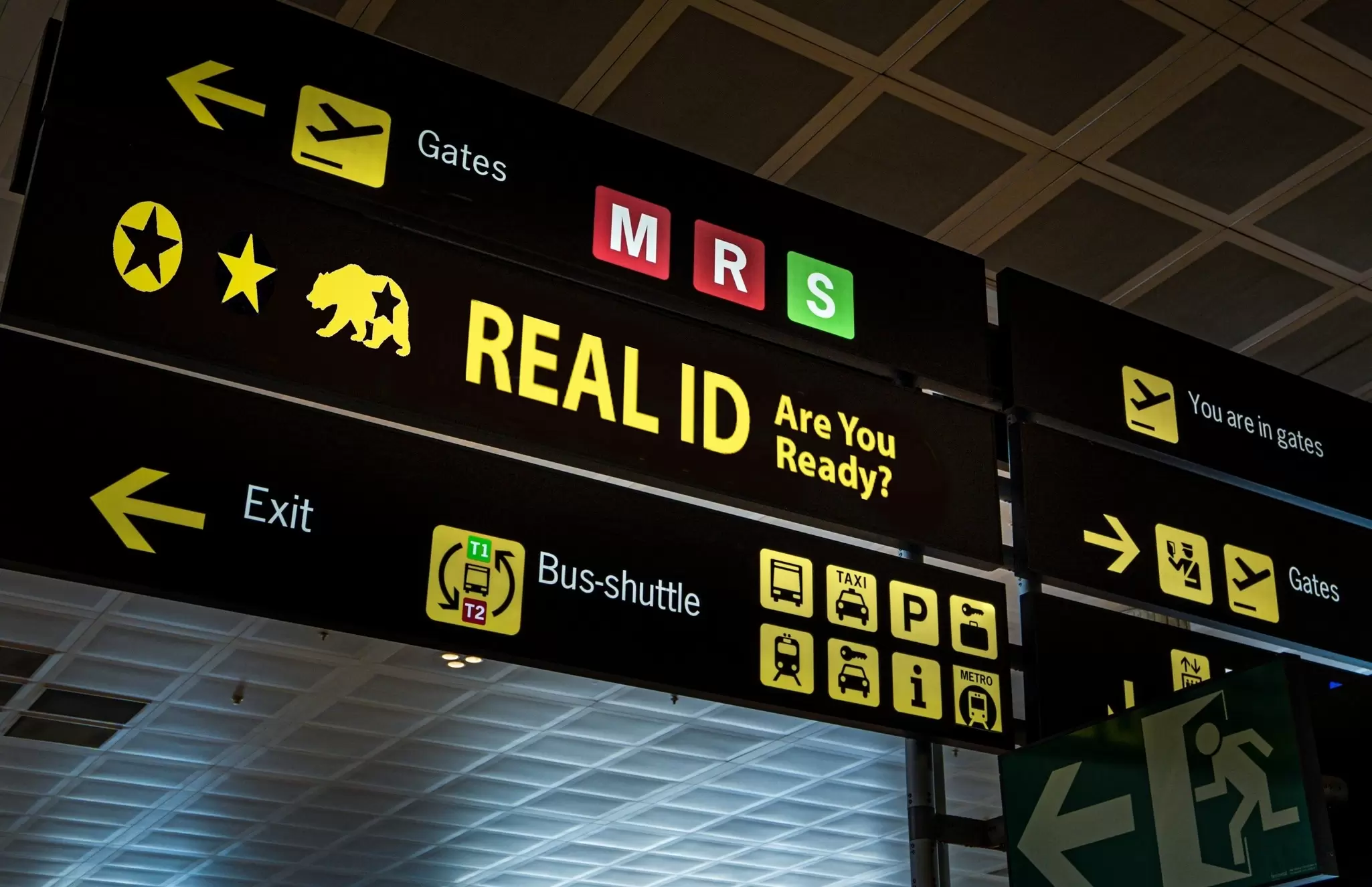 ป้ายไฟในสนามบินสหรัฐฯ เตือนผู้โดยสารเรื่อง REAL ID