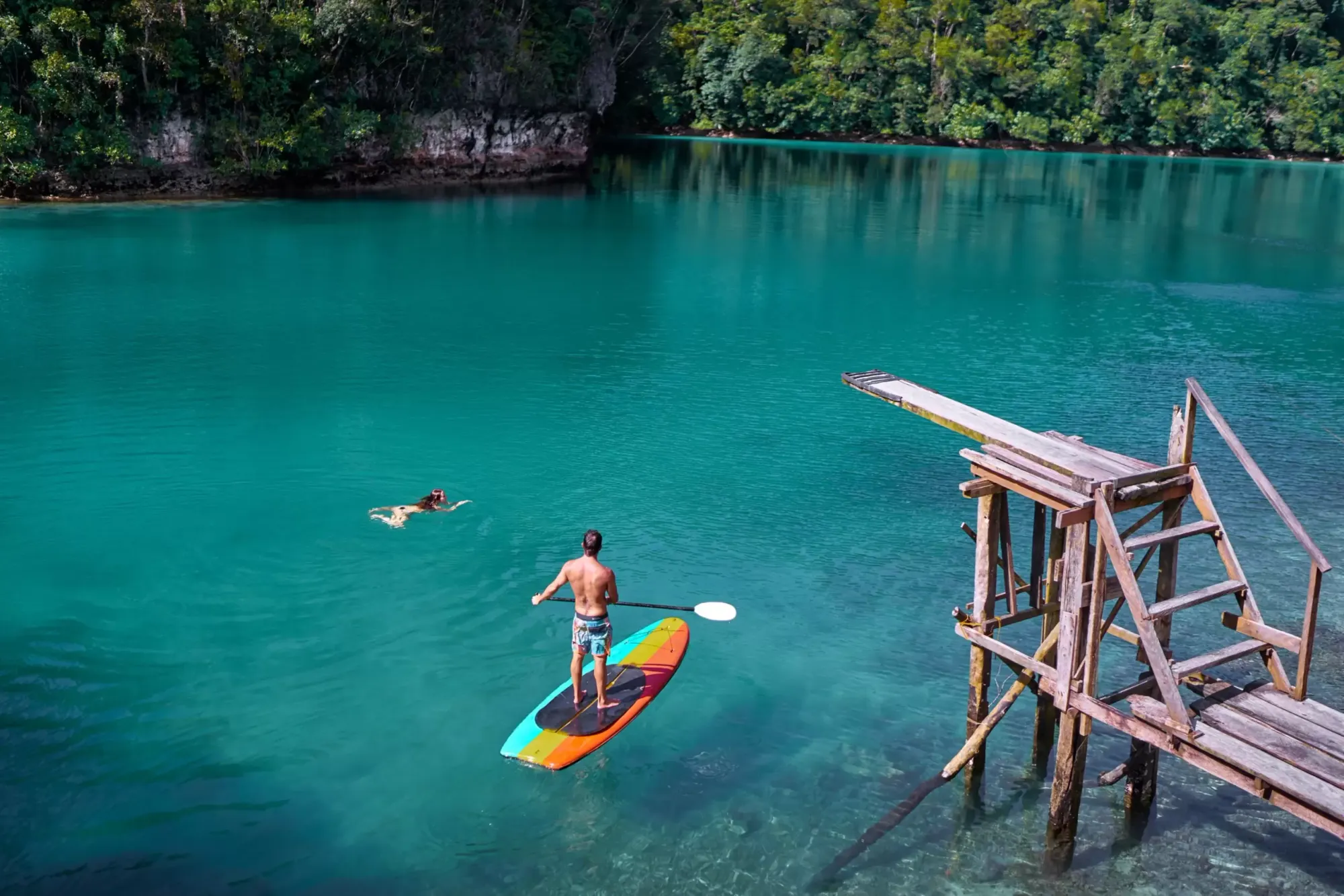 การเล่นซัป (SUP) ที่ซูกบาลากูน เกาะเซียร์เกา ฟิลิปปินส์
