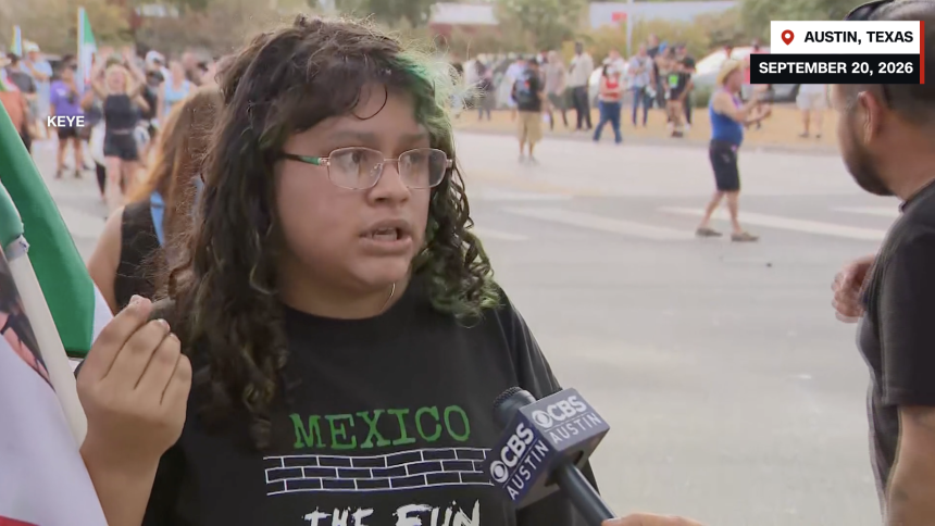 “We’re not getting any justice,” Janney Olvera, 13, told CNN affiliate KEYE as she stood at the side of the road while waving an American flag as a way to honor her and her family’s Mexican and Guatemalan heritage.