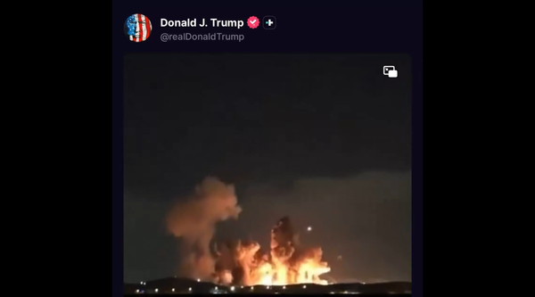 ประธานาธิบดีโดนัลด์ ทรัมป์ แห่งสหรัฐฯ ได้แชร์วิดีโอเหตุระเบิดครั้งใหญ่ในอิหร่าน