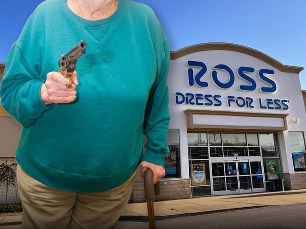 ตำรวจตามตัวคุณยายชักปืนใส่ผู้ต้องสงสัยขโมยของในร้าน Ross ได้แล้ว อาจเจอข้อหาทำร้ายร่างกาย